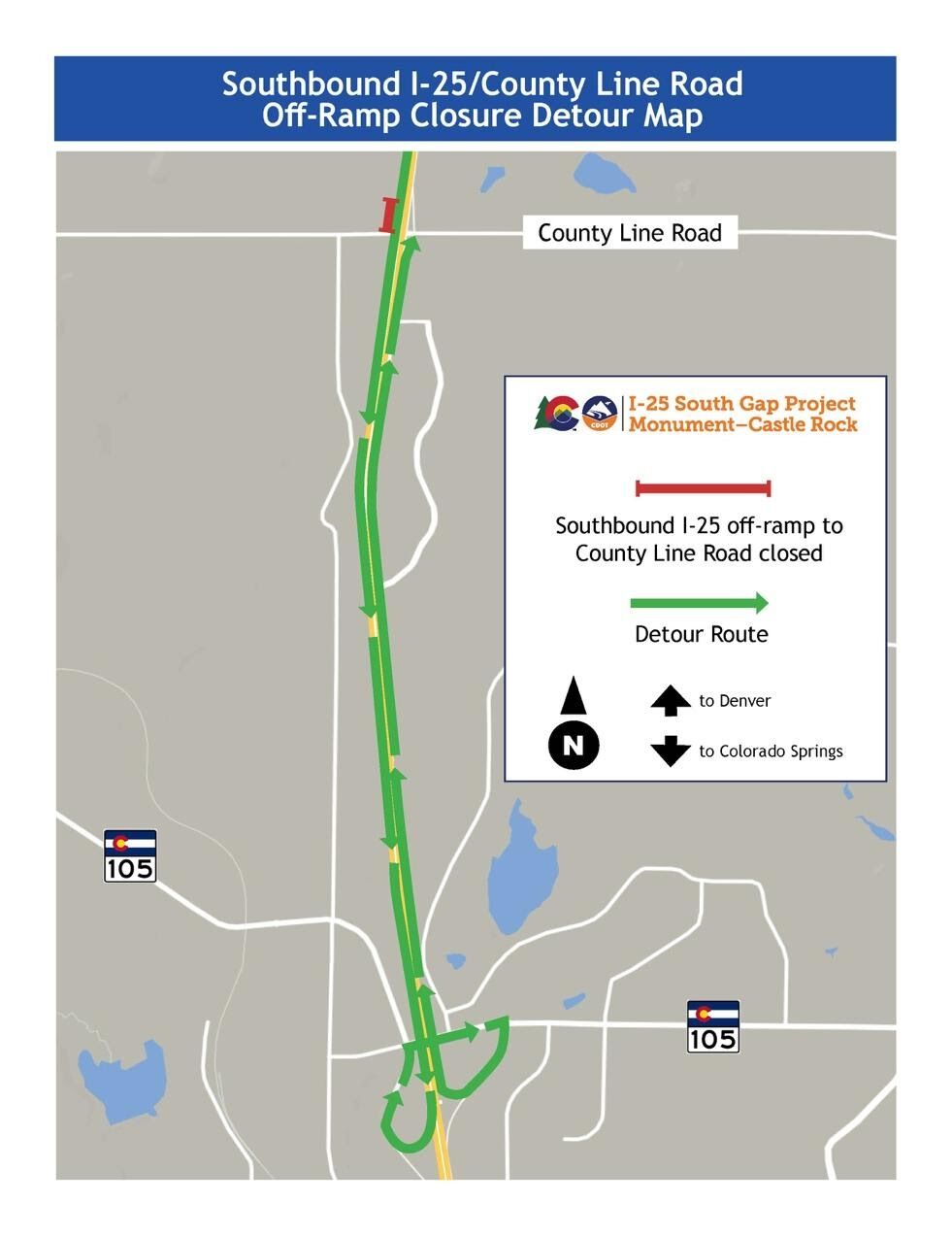 Detour map for Saturday night into Sunday morning